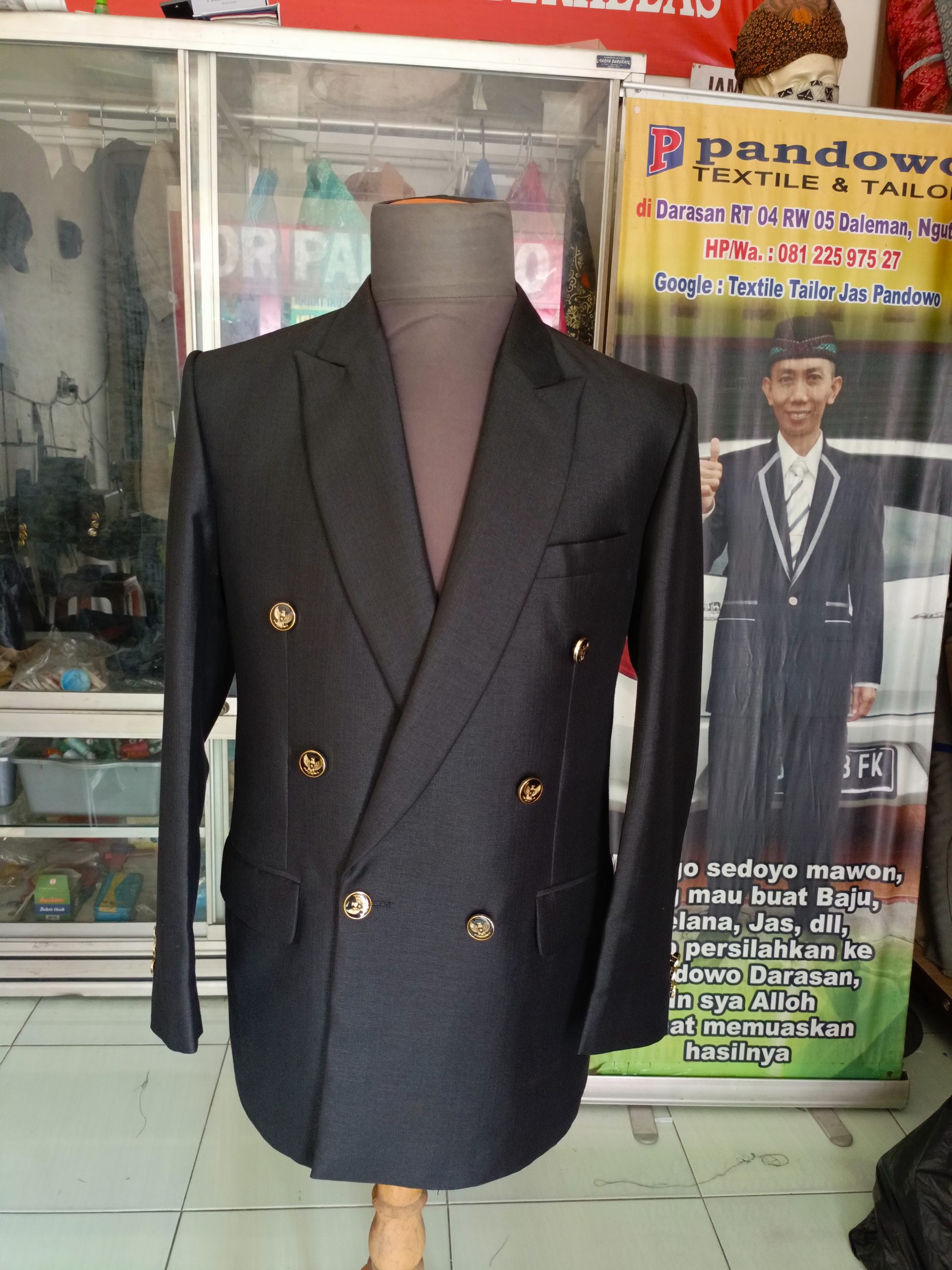 Jas hitam nasional pandowo solo